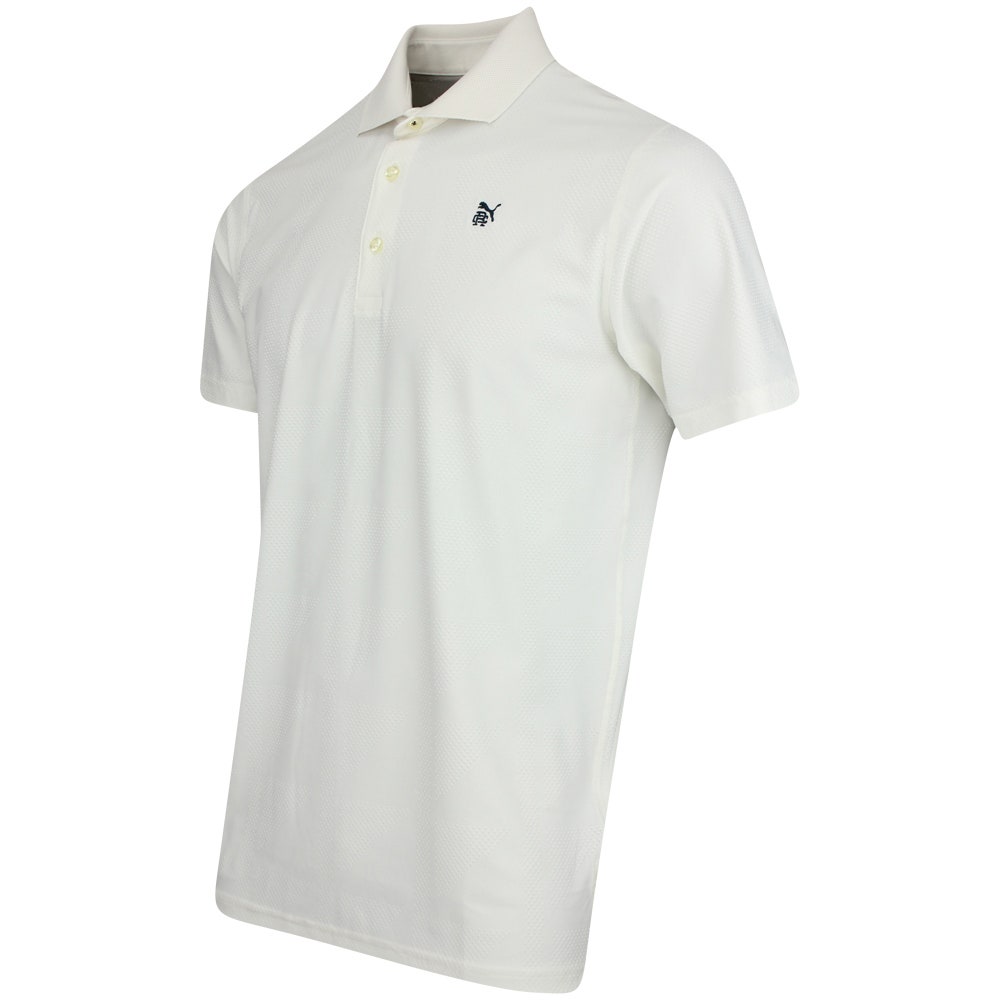 PUMA Golf Shirt - RC Mattr Jacquard Polo - Warm White AW25