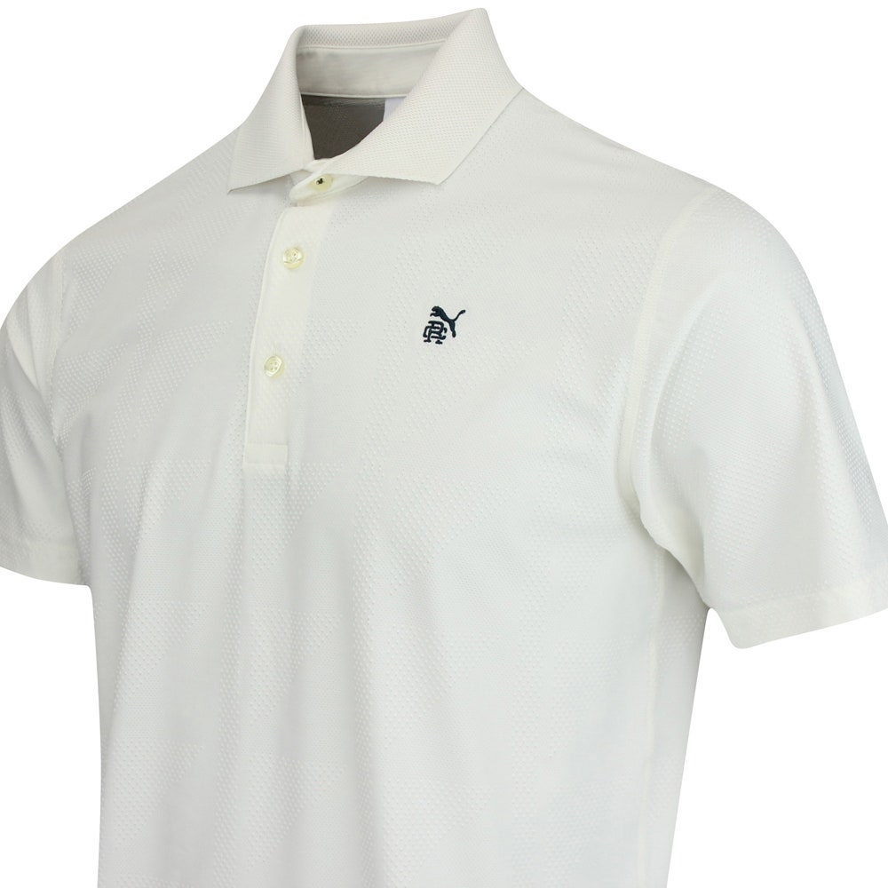 PUMA Golf Shirt - RC Mattr Jacquard Polo - Warm White AW25