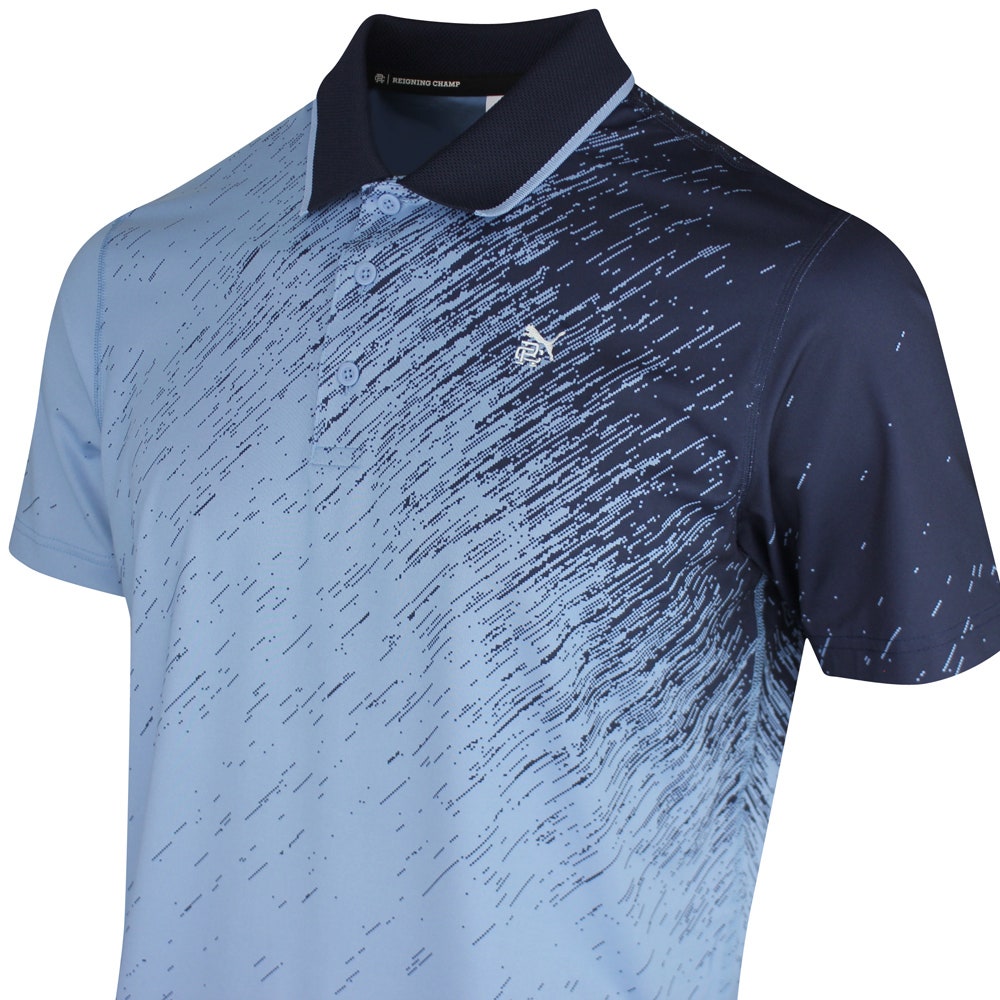 PUMA Golf Shirt - RC Mattr Printed Polo - Deep Navy SS26