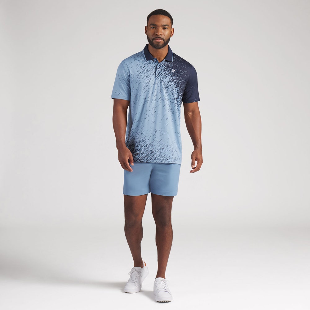PUMA Golf Shirt - RC Mattr Printed Polo - Deep Navy SS26