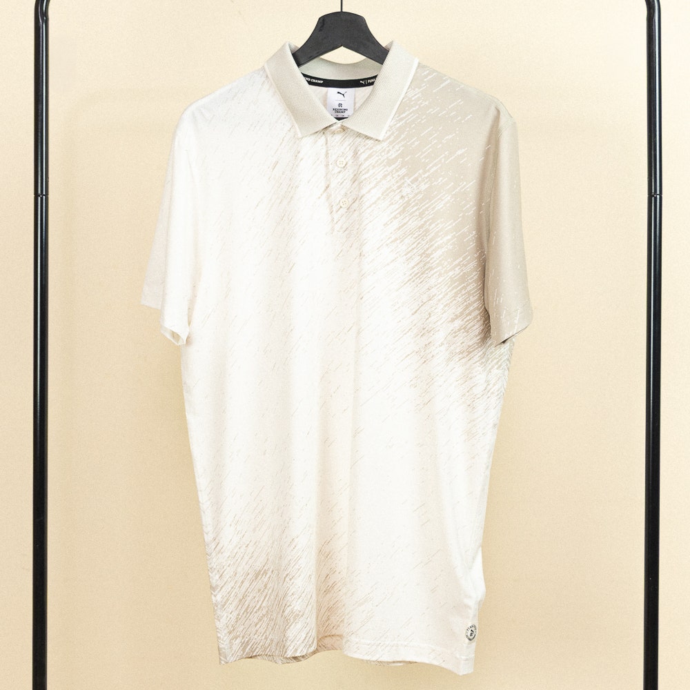 PUMA Golf Shirt - RC Mattr Printed Polo - Desert Dust SS26