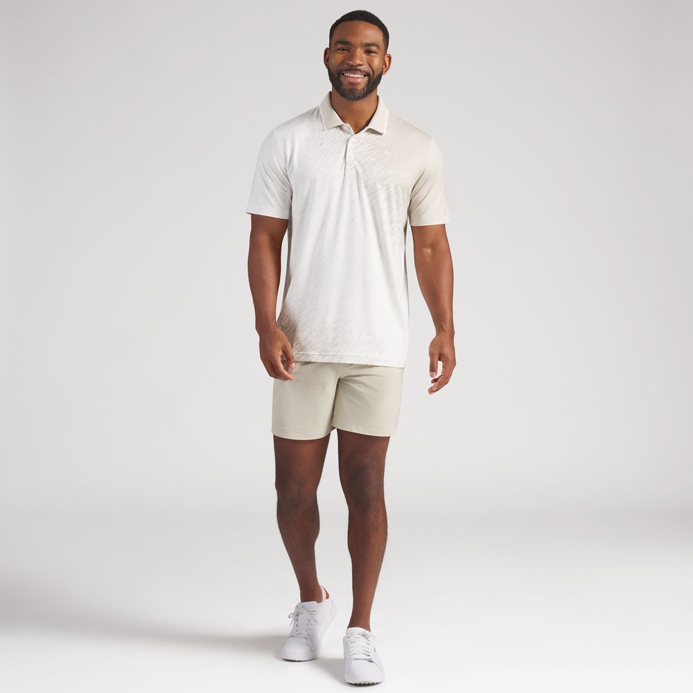 PUMA Golf Shirt - RC Mattr Printed Polo - Desert Dust SS26