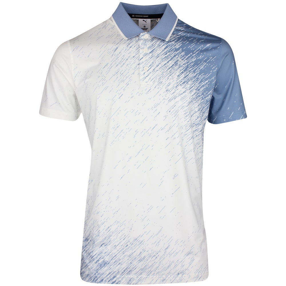 PUMA Golf Shirt - RC Mattr Printed Polo - Zen Blue SS26