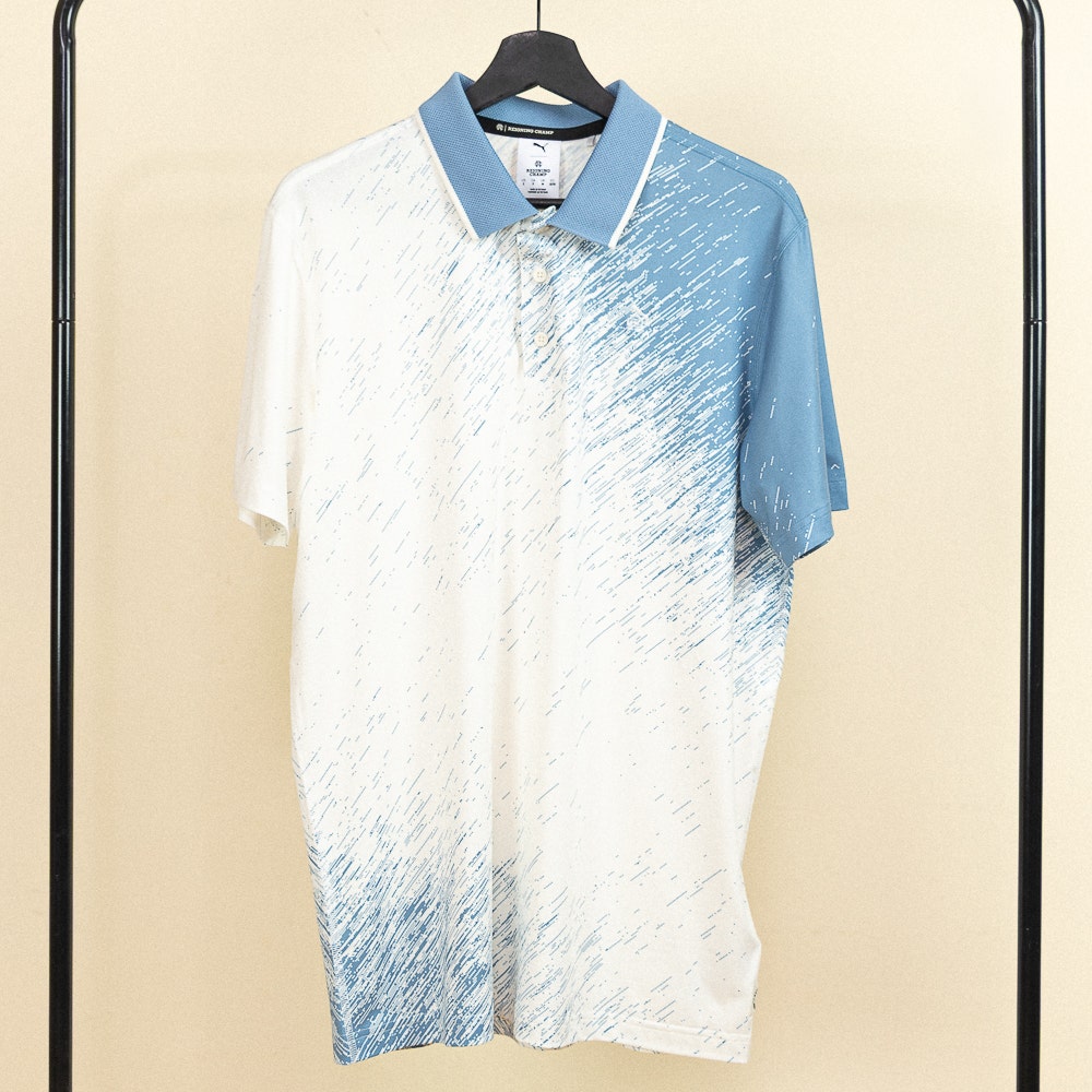 PUMA Golf Shirt - RC Mattr Printed Polo - Zen Blue SS26
