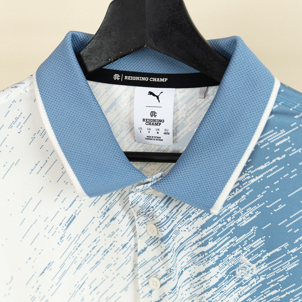 PUMA Golf Shirt - RC Mattr Printed Polo - Zen Blue SS26