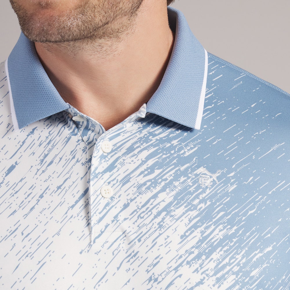 PUMA Golf Shirt - RC Mattr Printed Polo - Zen Blue SS26