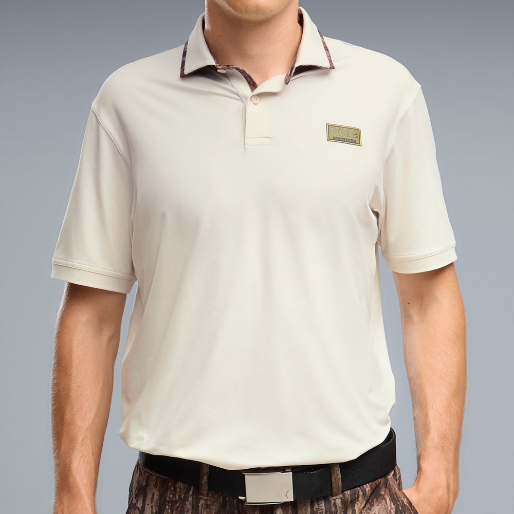 PUMA Golf Shirt - REALTREE Solid Polo - Alpine Snow AW26