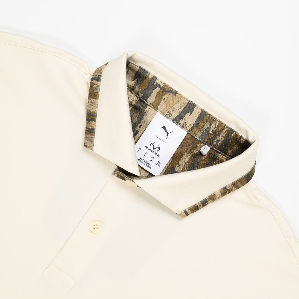 PUMA Golf Shirt - REALTREE Solid Polo - Alpine Snow AW26