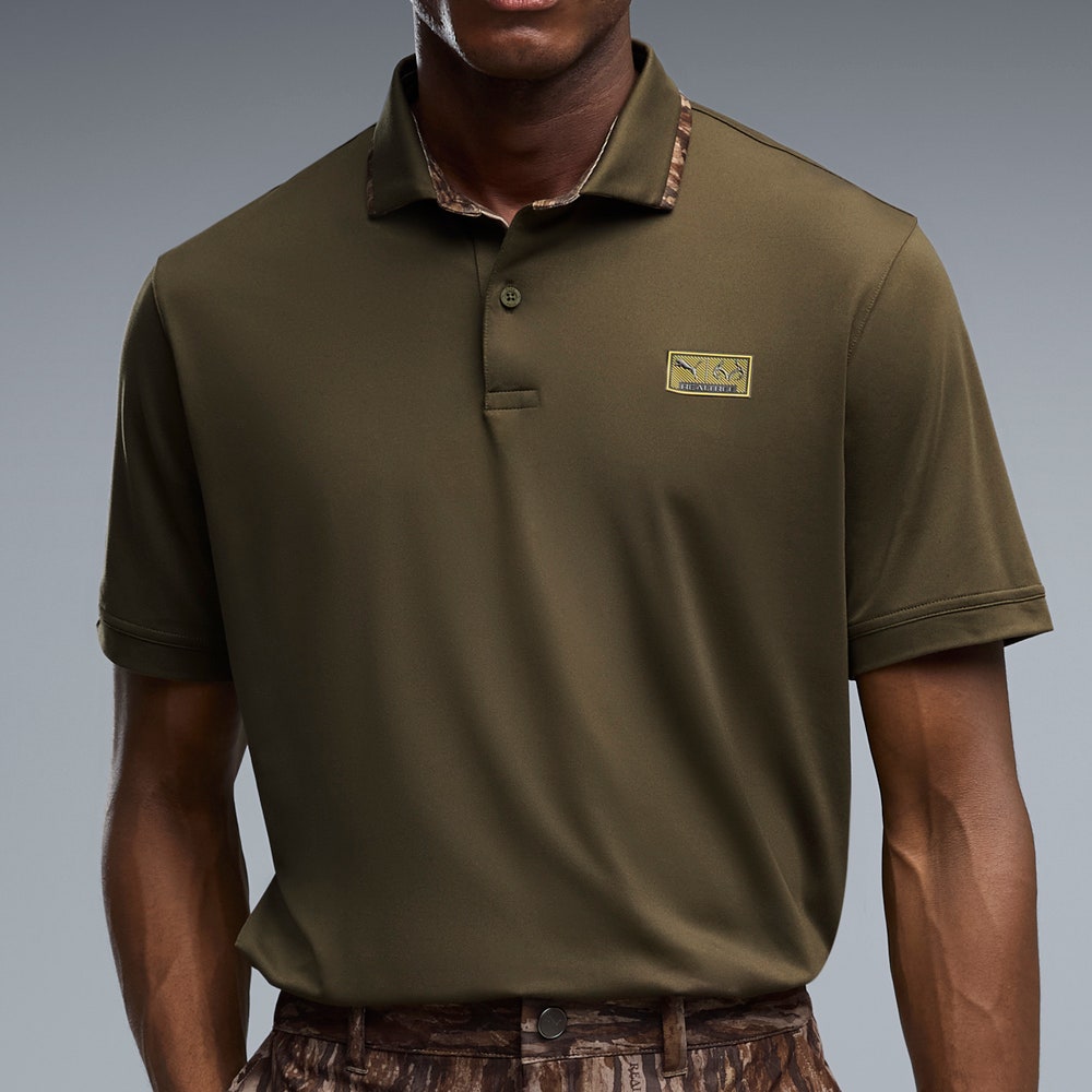 PUMA Golf Shirt - REALTREE Solid Polo - Dusty Olive AW26