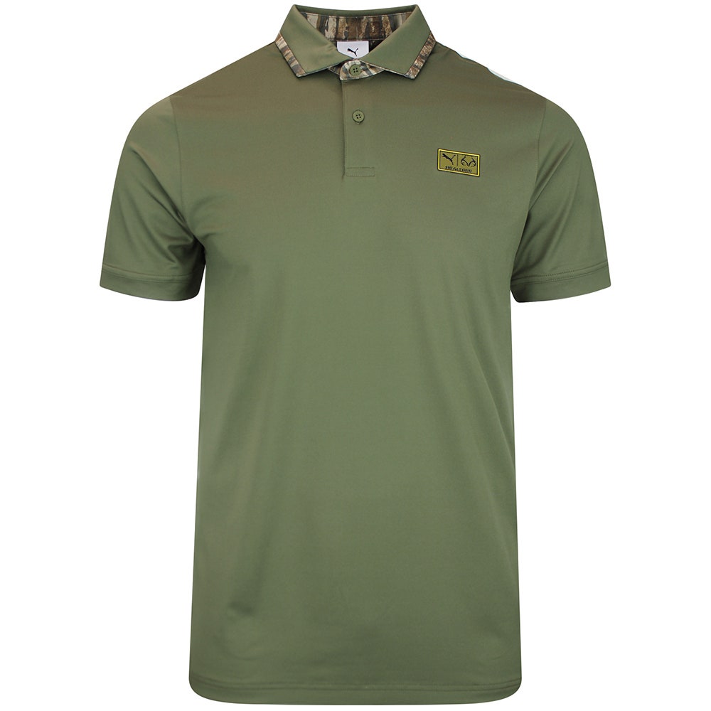 PUMA Golf Shirt - REALTREE Solid Polo - Dusty Olive AW26