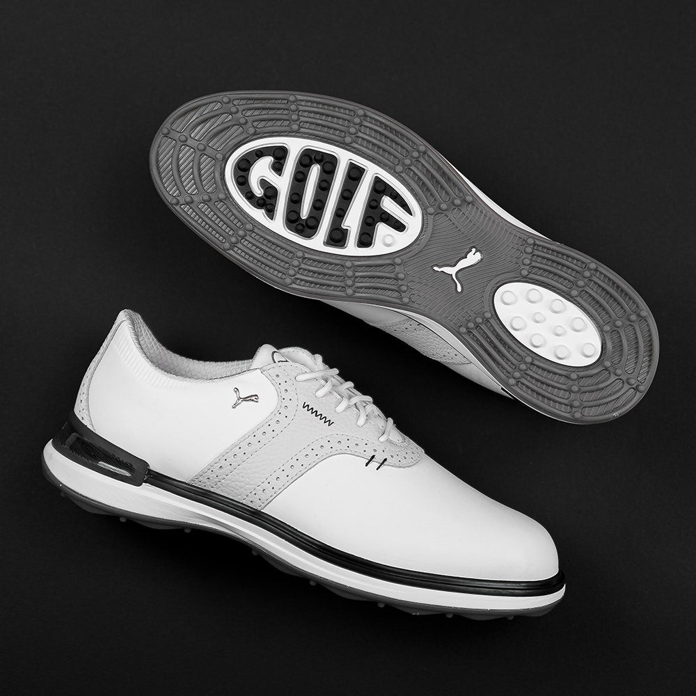 PUMA Golf Shoes - Avant Saddle - White - Ash Grey SS25