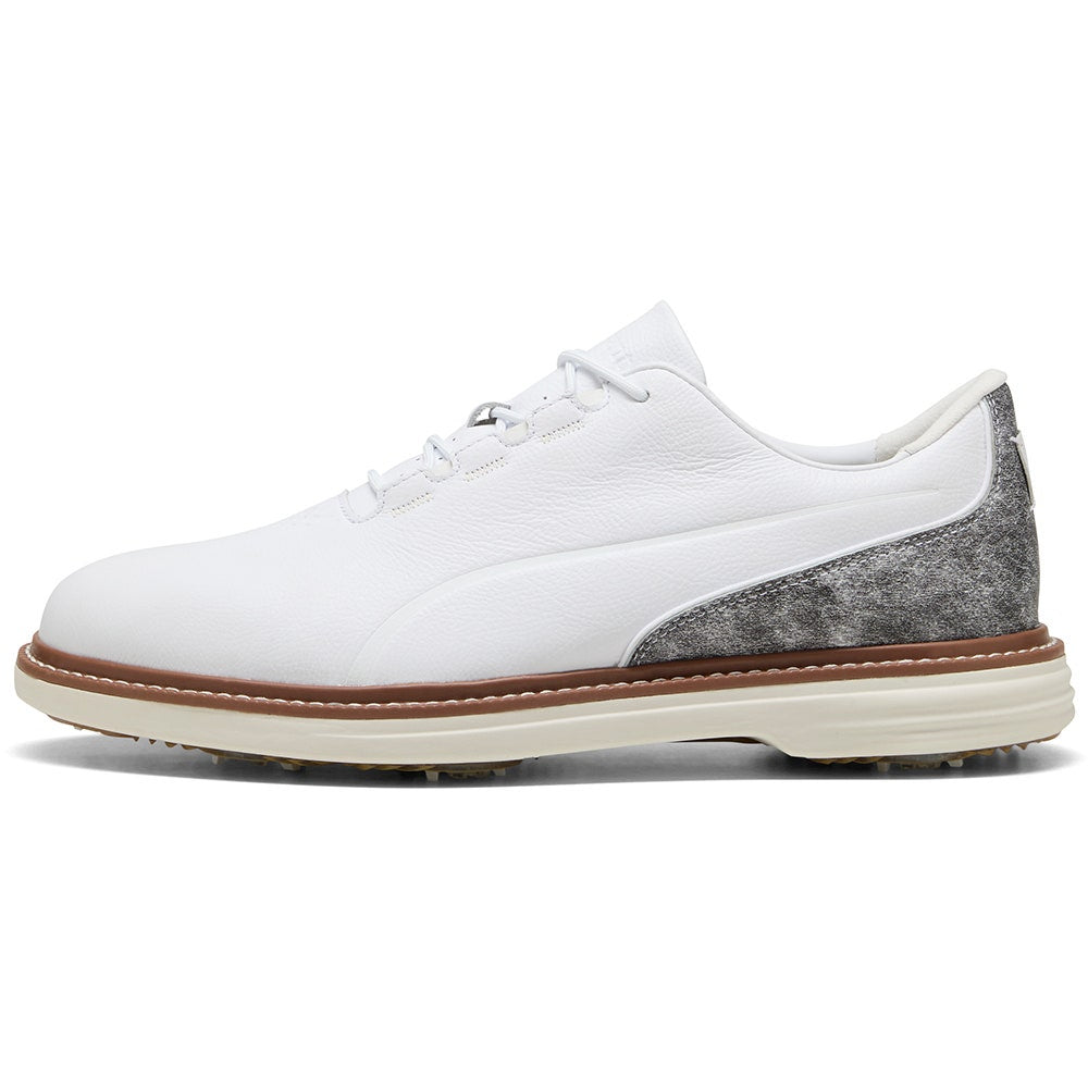 PUMA Golf Shoes - Avant Tour Spiked - White - Brown Mushroom SS26