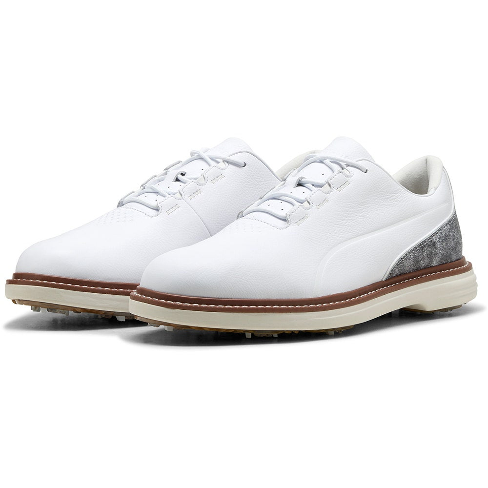 PUMA Golf Shoes - Avant Tour Spiked - White - Brown Mushroom SS26