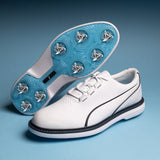 PUMA Golf Shoes - Avant Tour Spiked - White - Deep Navy SS26