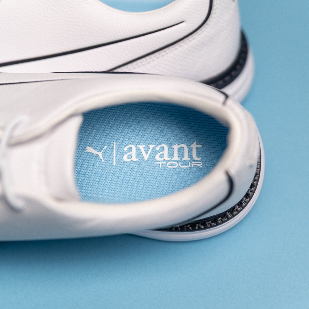 PUMA Golf Shoes - Avant Tour Spiked - White - Deep Navy SS26