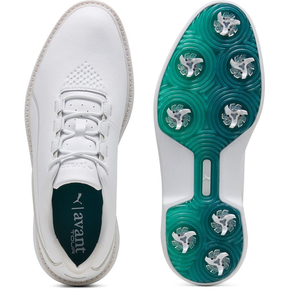 PUMA Golf Shoes - Avant Tour Spiked - White - Feather Grey SS26
