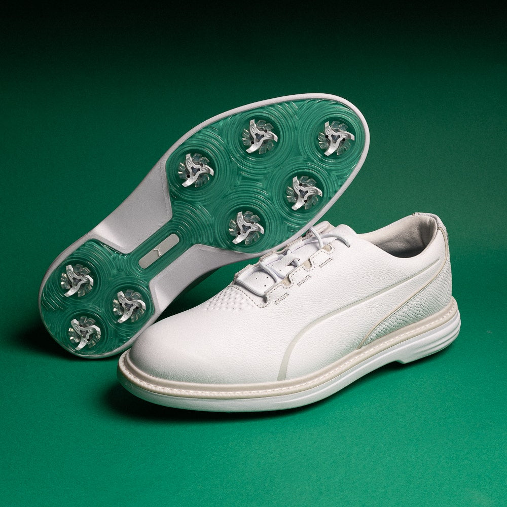 PUMA Golf Shoes - Avant Tour Spiked - White - Feather Grey SS26