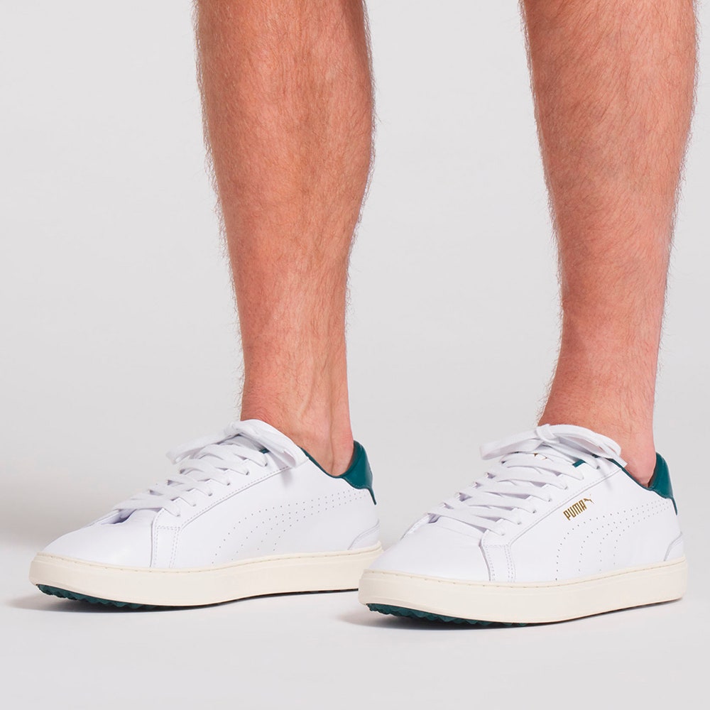 PUMA Golf Shoes - Classic G - White - Varsity Green SS25