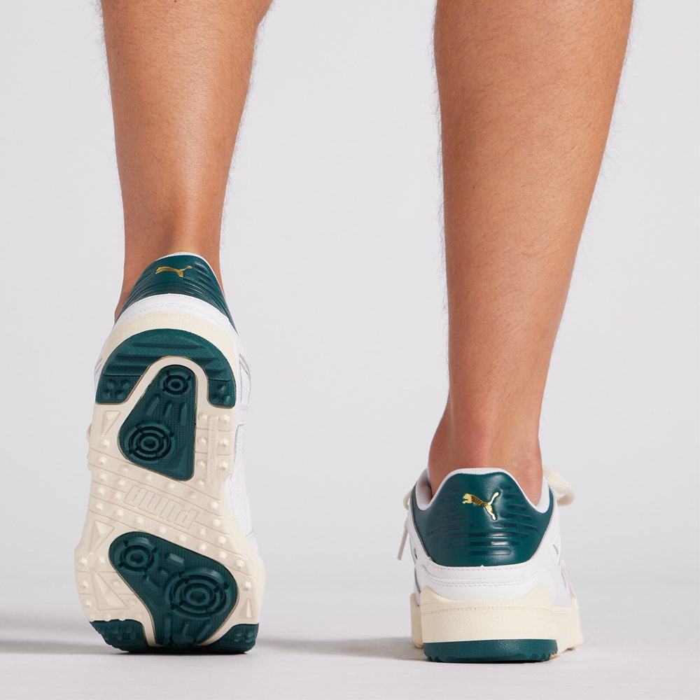 PUMA Golf Shoes - Slipstream G - White - Varsity Green SS25