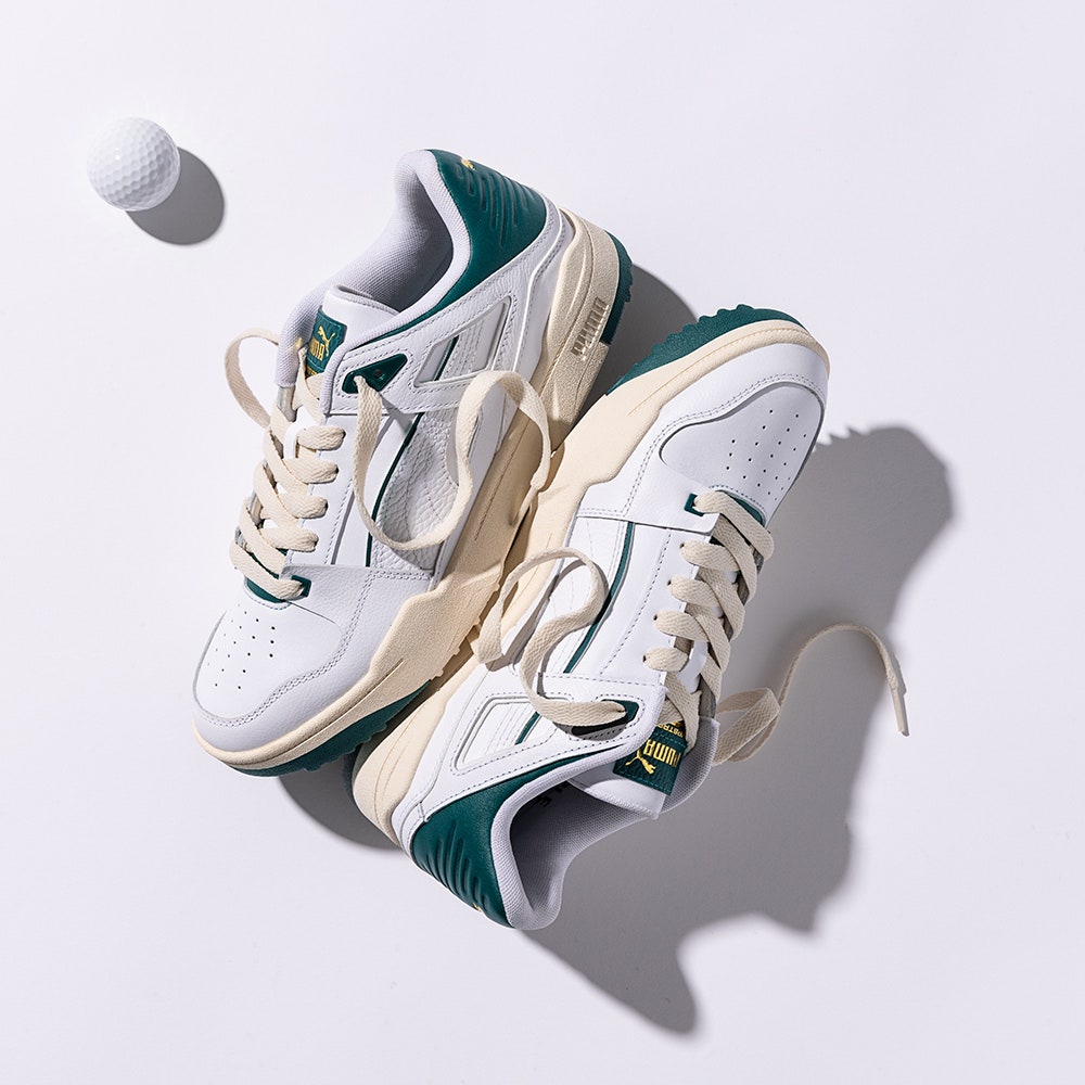 PUMA Golf Shoes - Slipstream G - White - Varsity Green SS25