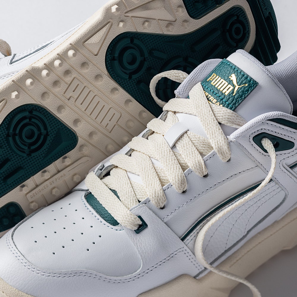 PUMA Golf Shoes - Slipstream G - White - Varsity Green SS25