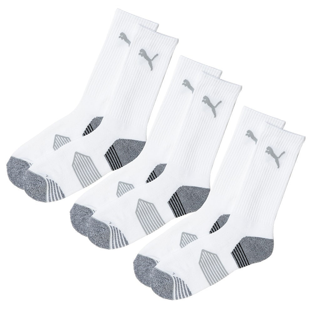PUMA Golf Socks - Essential Crew - 3 Pack - Bright White SS26