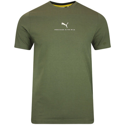 PUMA Golf T-Shirt - REALTREE Precision Tee - Dusty Olive AW26