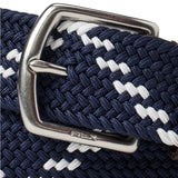RLX Golf Belt - Braided Stretch - Navy - White SS26