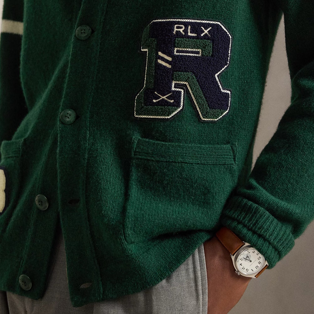RLX Golf Cardigan - Varsity Cashmere - Green Multi AW26