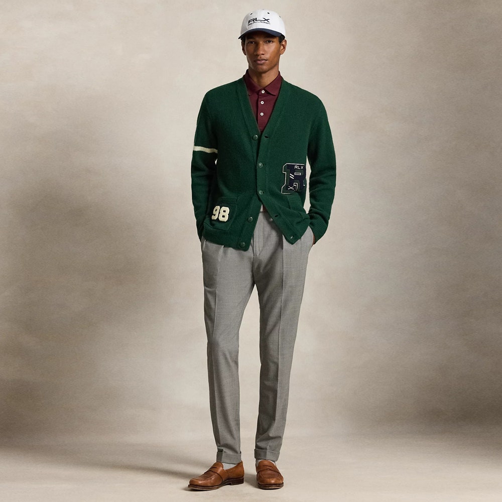 RLX Golf Cardigan - Varsity Cashmere - Green Multi AW26