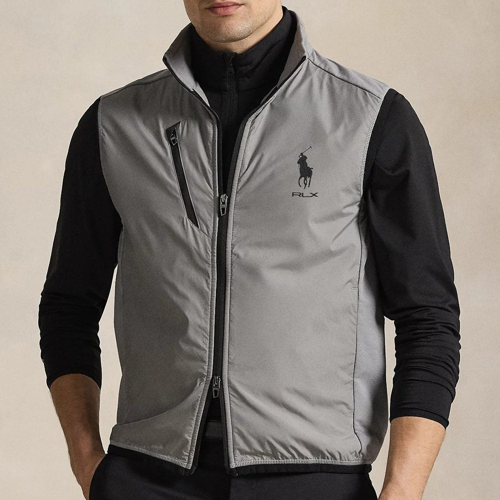 RLX Golf Gilet - RL Tour Pro Logo Tech Terry FZ - Peak Grey SS26