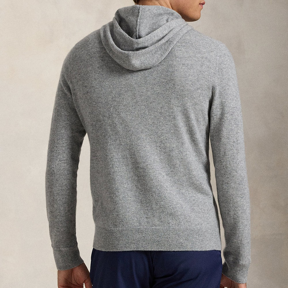 RLX Golf Hoodie - RL Tour Pro Logo Washable Cashmere - Steel Grey SS25