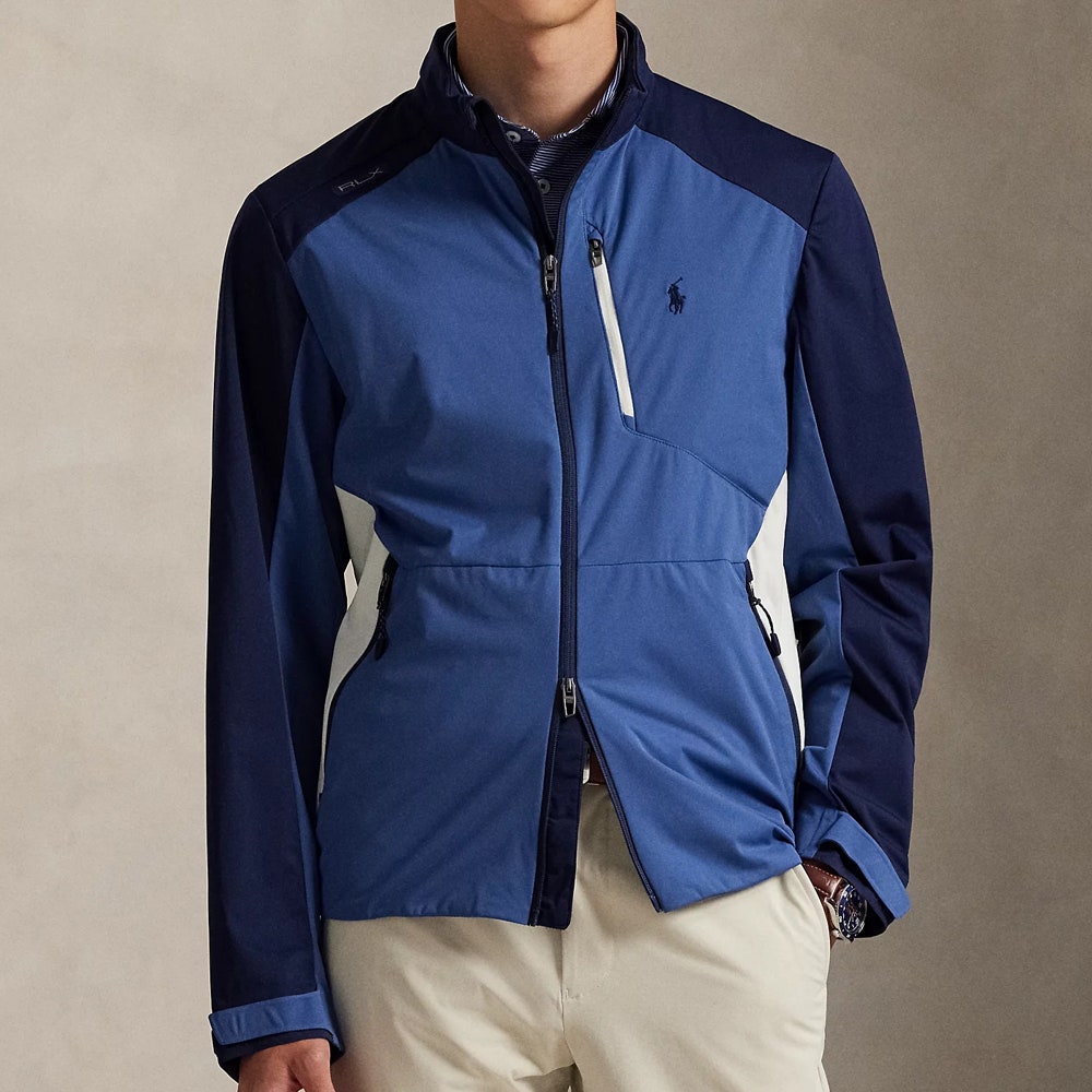 RLX Golf Jacket - 2.5 Layer Packable FZ - Old Royal Multi FA25