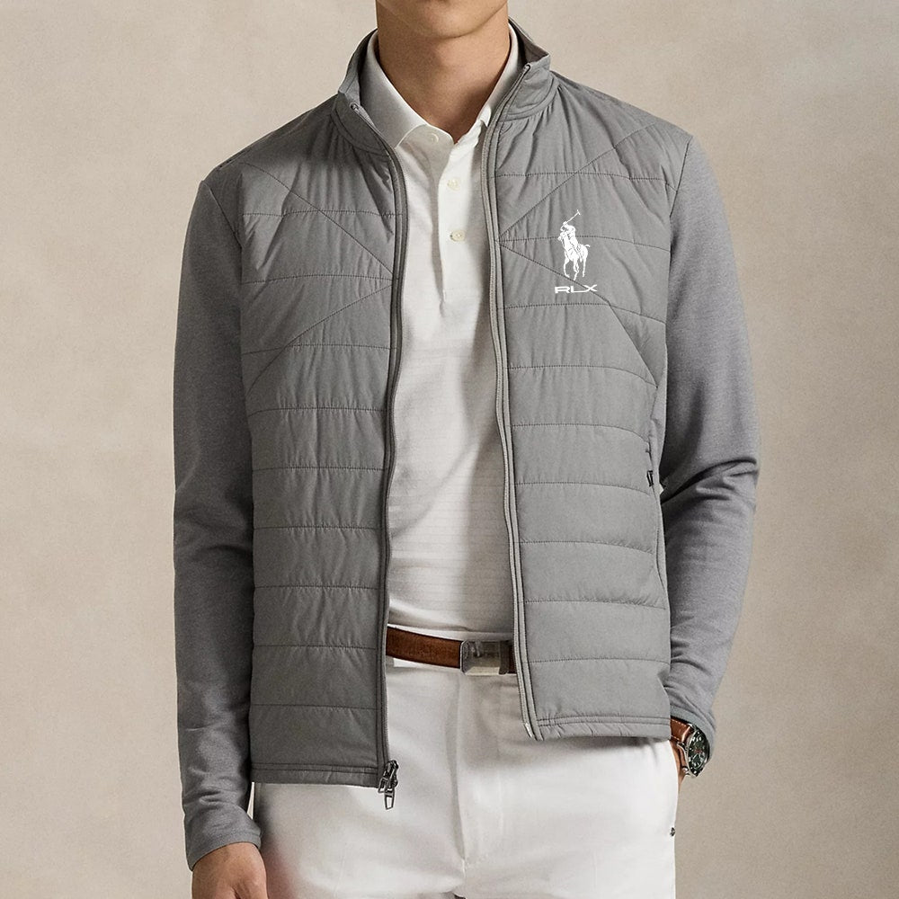 RLX Golf Jacket - RL Tour Pro Logo Coolwool FZ - Peak Grey FA25