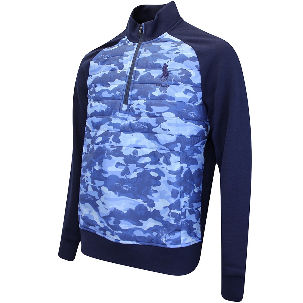 RLX Golf Jacket - RL Tour Pro Logo Quilted TechWool - Royal Camo FA25
