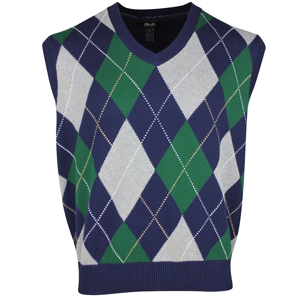 RLX Golf Jumper - CoolMax Sweater Vest - Argyle Multi SS26