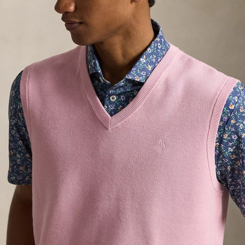 RLX Golf Jumper - CoolMax Sweater Vest - Dusty Carmel Pink SS26