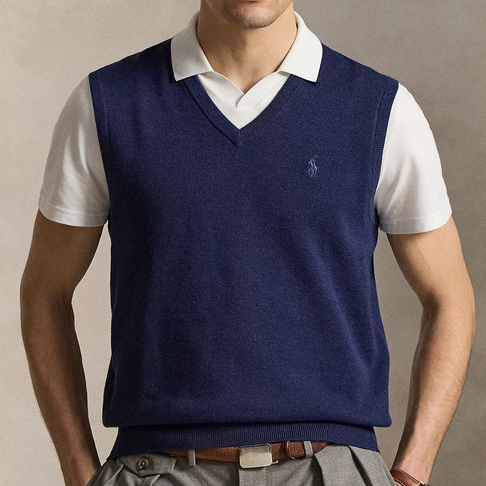 RLX Golf Jumper - CoolMax Sweater Vest - Twilight Navy Heather SS26