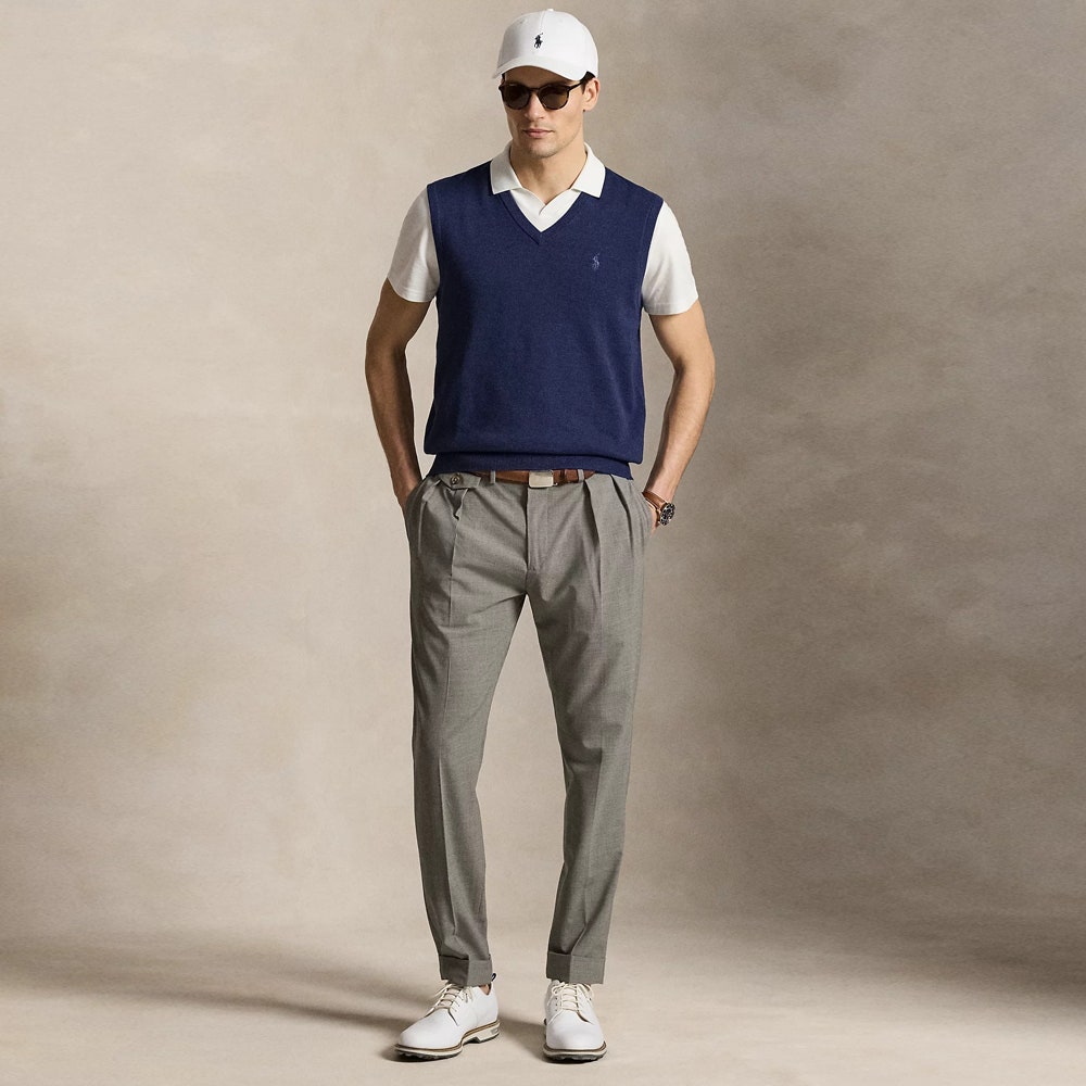 RLX Golf Jumper - CoolMax Sweater Vest - Twilight Navy Heather SS26
