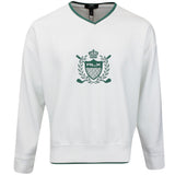RLX Golf Jumper - Double Knit Tech V Neck - Ceramic White SS25