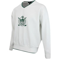 RLX Golf Jumper - Double Knit Tech V Neck - Ceramic White SS25
