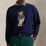 RLX Golf Jumper - Heavyweight Bear Logo CN - Refined Navy SS26