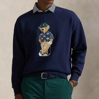 RLX Golf Jumper - Heavyweight Bear Logo CN - Refined Navy SS26