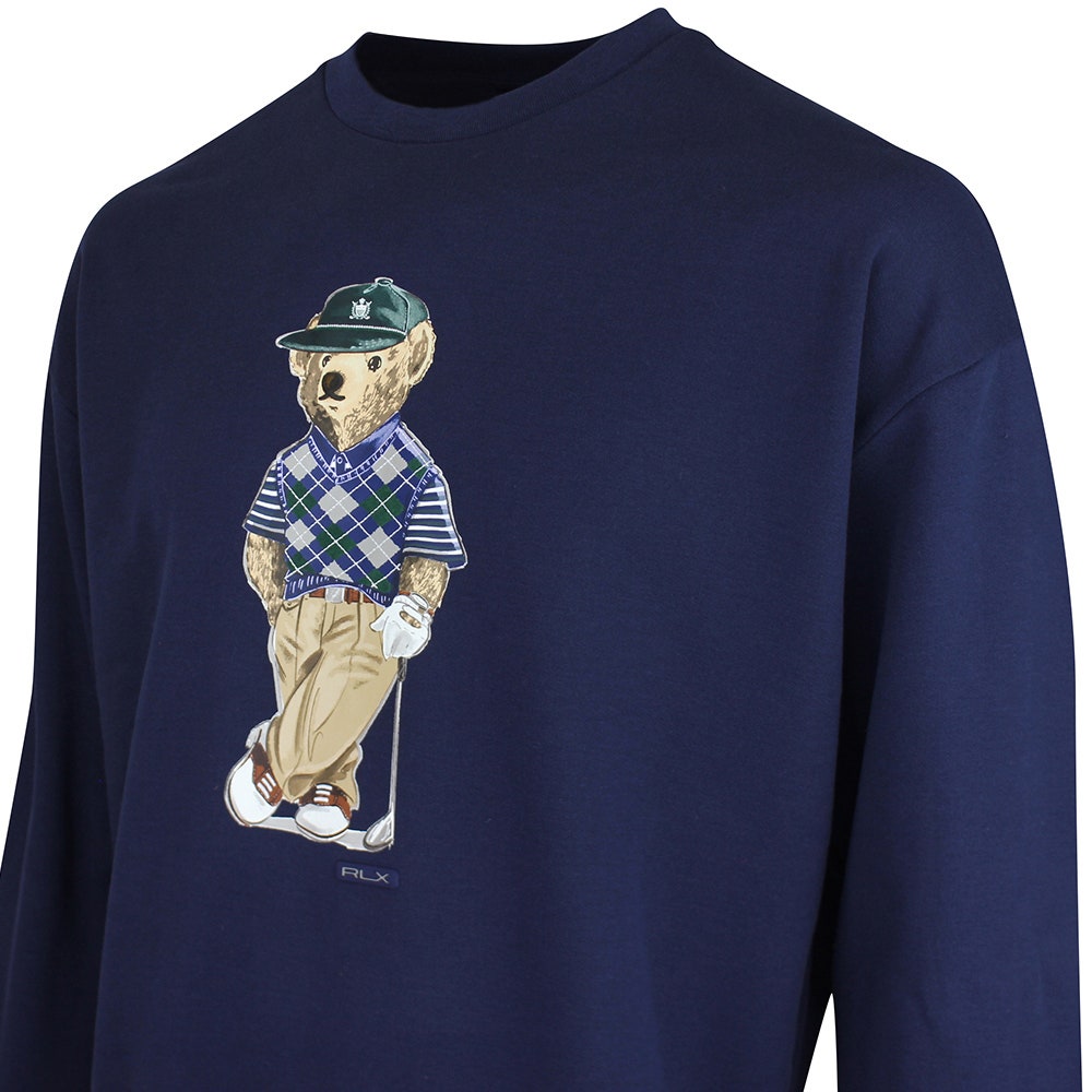 RLX Golf Jumper - Heavyweight Bear Logo CN - Refined Navy SS26