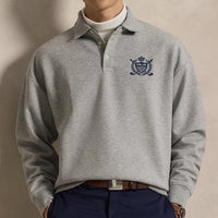 RLX Golf Jumper - Heavyweight Sweater Polo - Andover Heather SS26