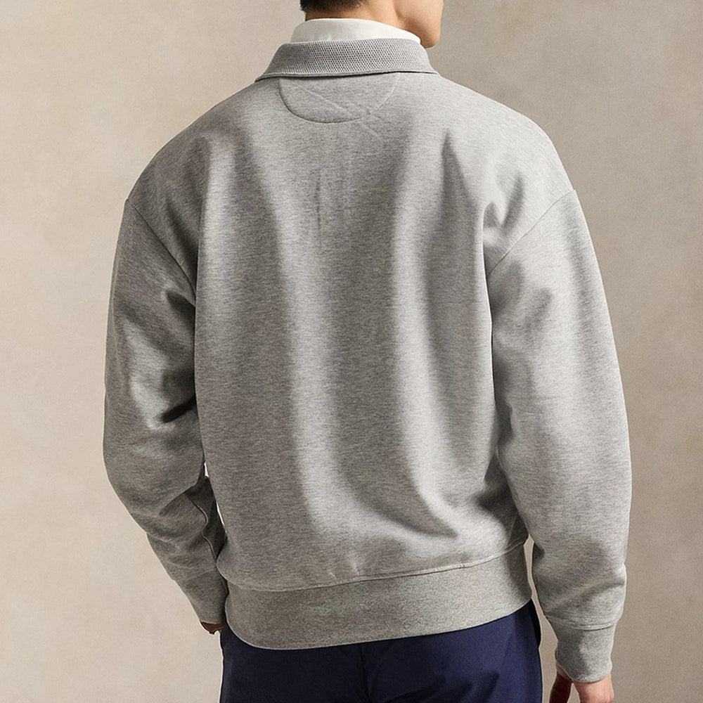 RLX Golf Jumper - Heavyweight Sweater Polo - Andover Heather SS26