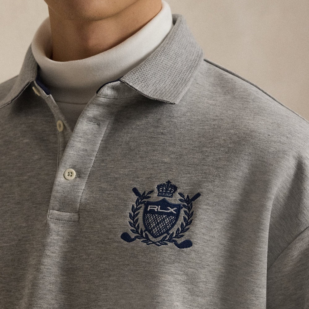 RLX Golf Jumper - Heavyweight Sweater Polo - Andover Heather SS26