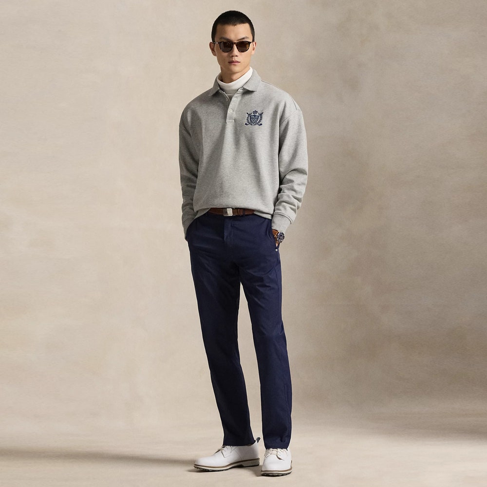 RLX Golf Jumper - Heavyweight Sweater Polo - Andover Heather SS26