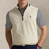 RLX Golf Jumper - Lux Performance QZ Vest - Basic Sand SS25