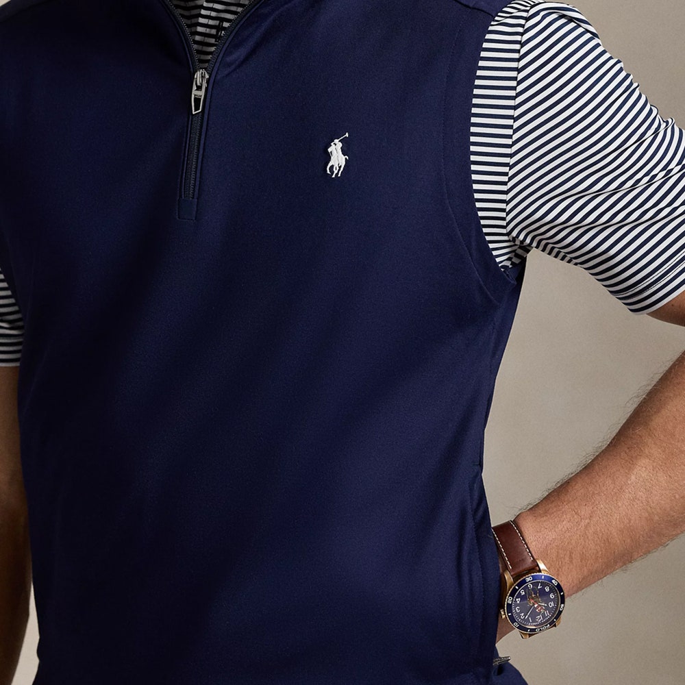 RLX Golf Jumper - Lux Performance QZ Vest - Refined Navy SS25